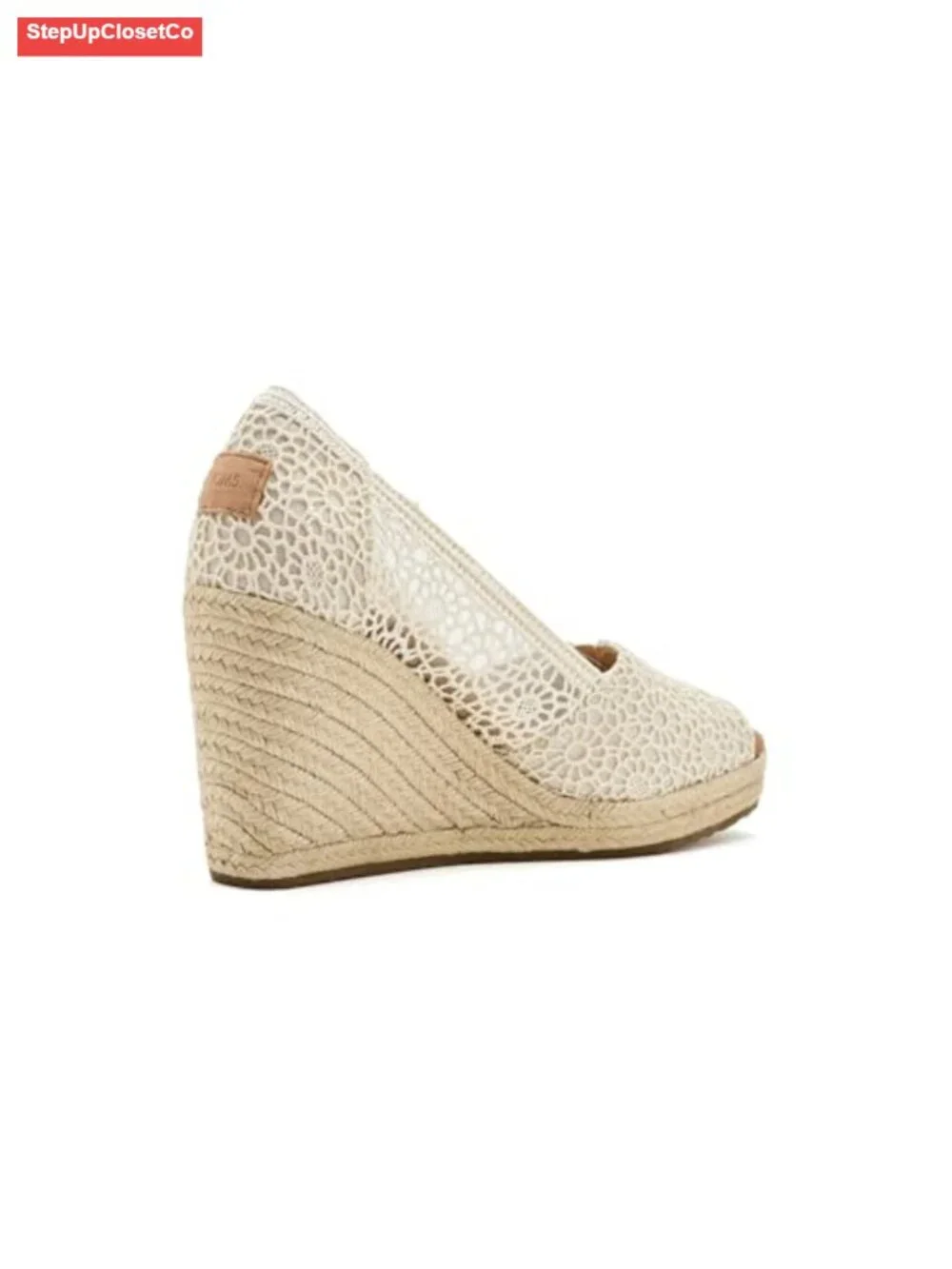 Women's Essential Wedge Peep Toe Slingback Sandals Jute Wedge Heel